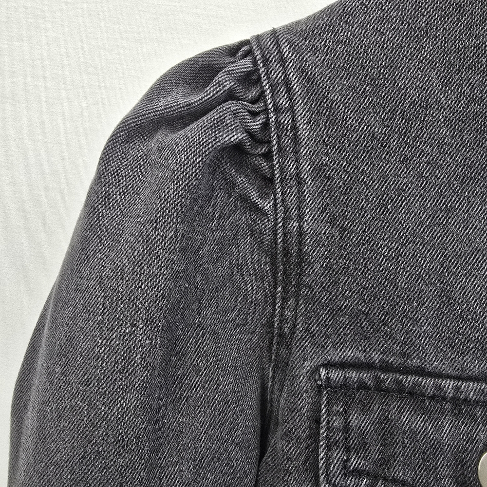 Lulu's Black Denim Jacket Size Small - Picture 6 of 13